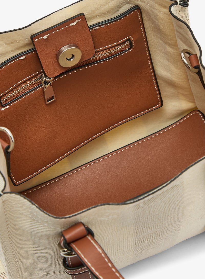 ايلا حقيبة يد علوية منظمة بحزام - Image 4